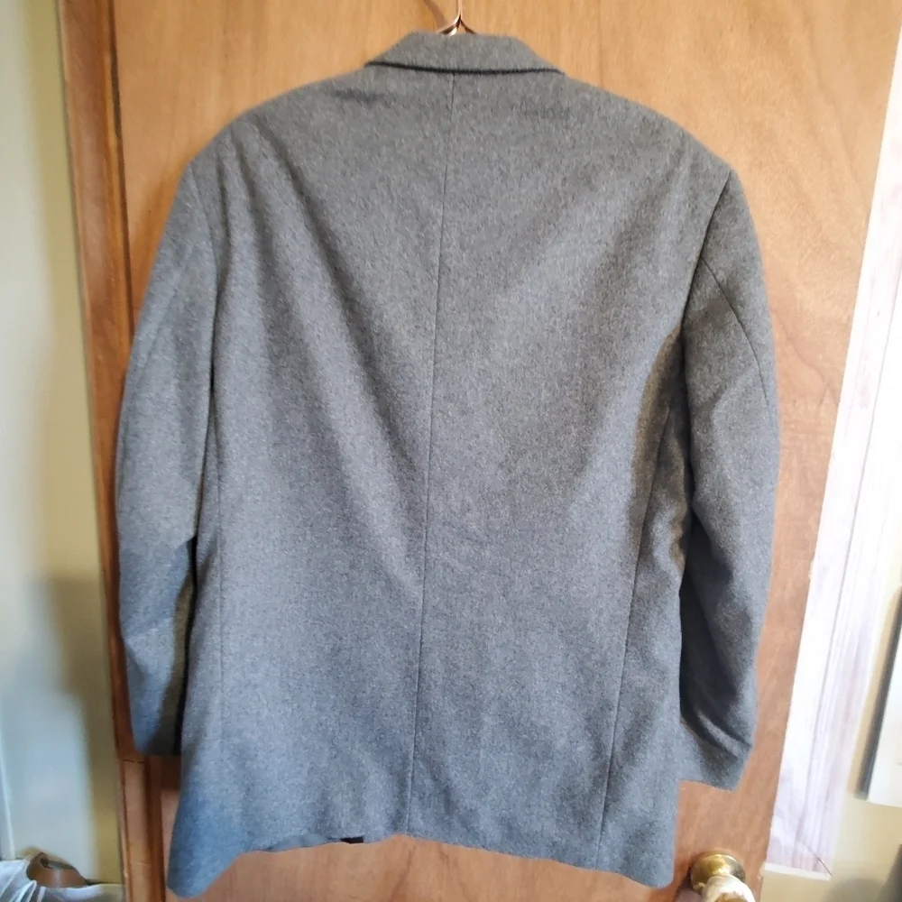 OSCAR DE LA RENTA CASHMERE WOOL BLEND. SPORTS COAT GRAY 40R